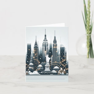 New York Holiday Elegance - Carte personnalisable