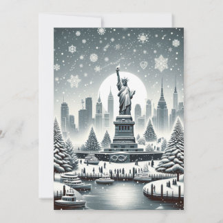 "New York Holiday Elegance. Cartes personnalisable