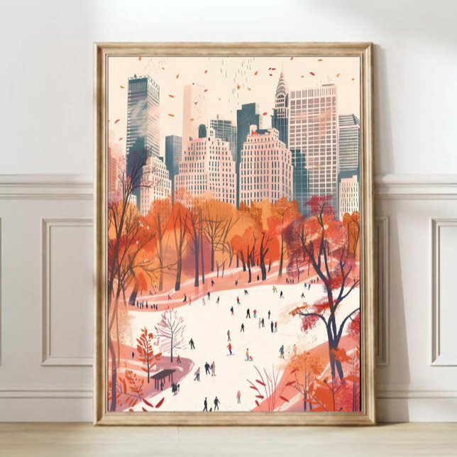 New York Illustration Central Park Impression New  (Créateur téléchargé)