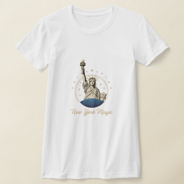 New York Magic T-Shirt - Elegant Statue of Liberty (Poser)