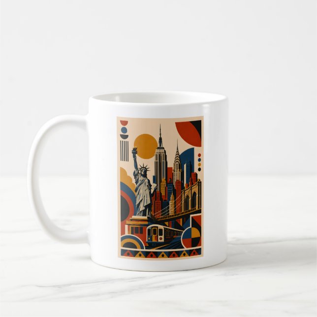 New-York Modern – Geometric Art Mug (Gauche)