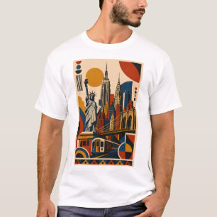 New-York Modern – Geometric Art T-Shirt