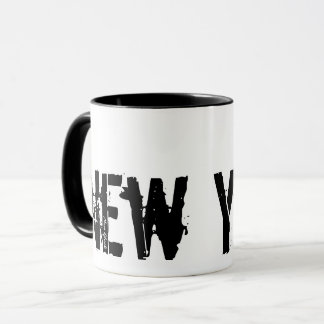 New York - Mug Noir Et Blanc De Style Urbain