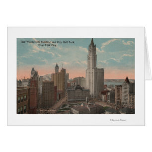 New York, New York - Woolworth Building et City Ha