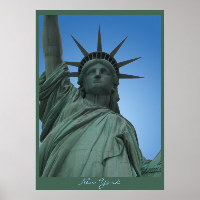 New York Poster Statue of Liberty New York Imprime (Devant)