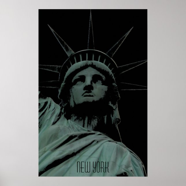 New York Poster Statue of Liberty New York Imprime (Devant)
