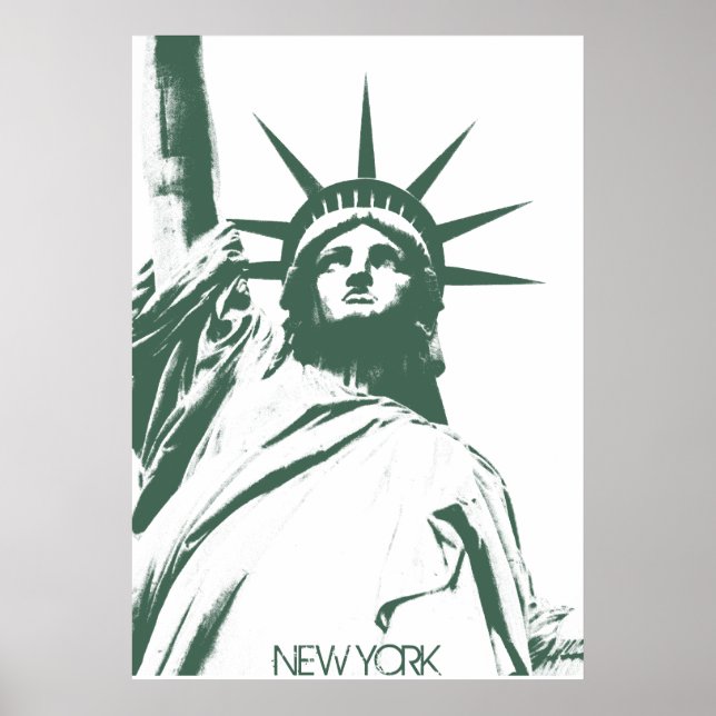 New York Poster Statue of Liberty New York Imprime (Devant)