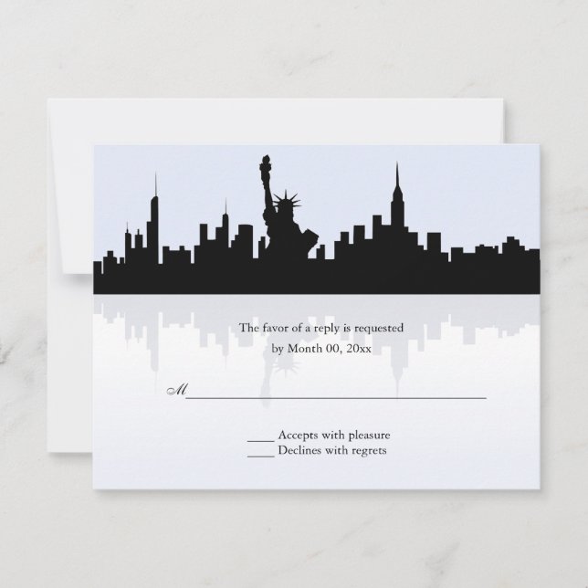 New York Skyline Wedding RSVP (Devant)