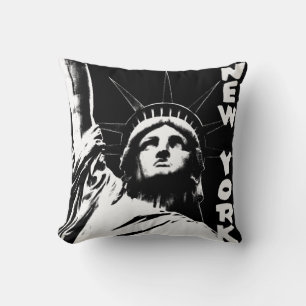 New York Souvenir NY Statue de la Liberté Coussin