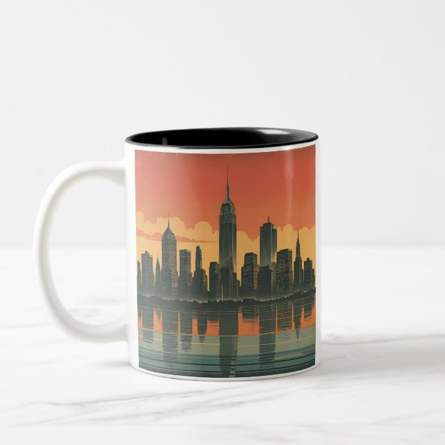 New York State of Mind - Retro Skyline Mug (Gauche)