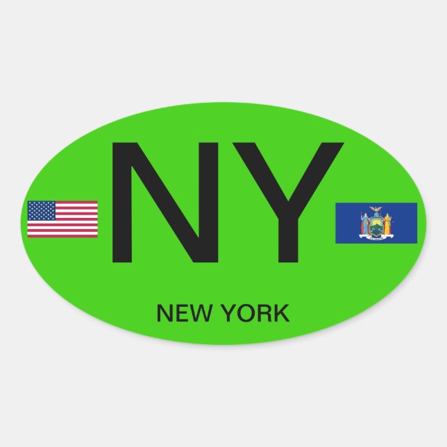 New York - Sticker ovale de style européen (Devant)