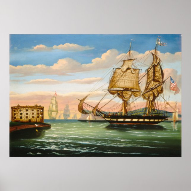 New York Sunset - Thomas Chambers Fine Art Poster (Devant)