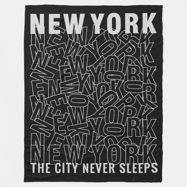 New York Typographie couvertures en polaire (Devant)