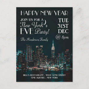 New York's Eve, Nouvel An Eve Party Invitation