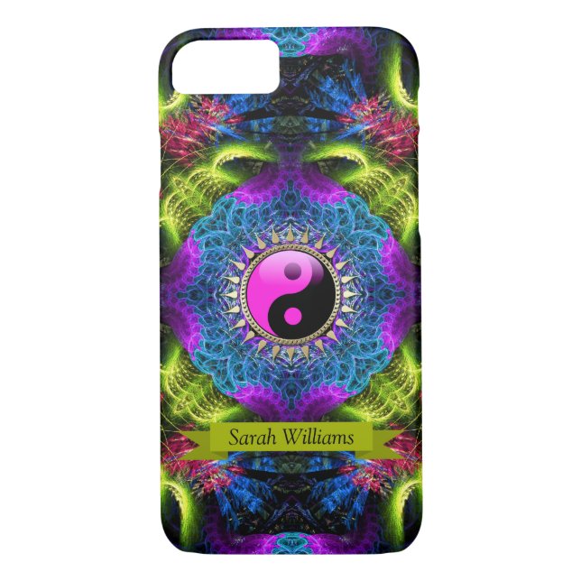 NewAge YinYang Neon Psychedelic iPhone 7 Coque (Dos)
