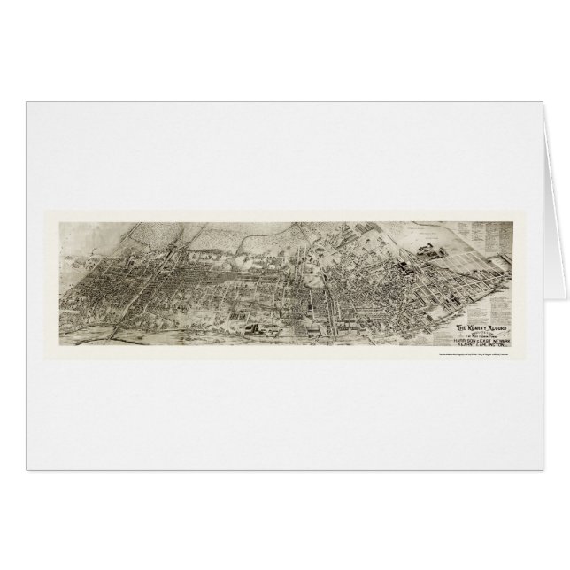 Newark, carte panoramique de NJ - 1907 (Devant horizontal)