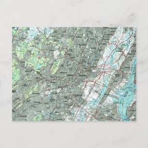 Newark NJ et Carte des zones environnantes (1986)