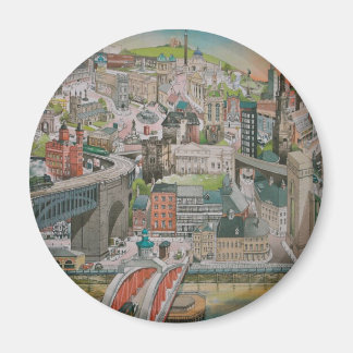Newcastle on Tyne through the Years Magnet