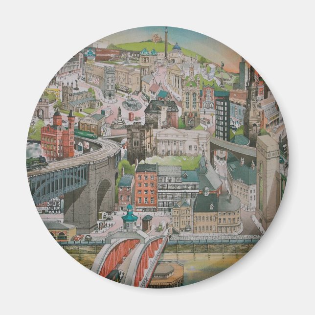 Newcastle on Tyne through the Years Magnet (Devant)