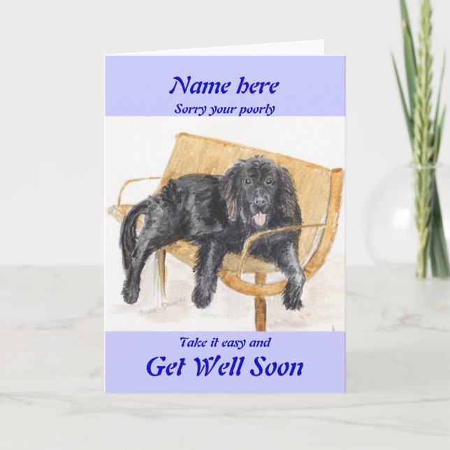 Newfoundland Chig Get Well Bientôt carte ajouter n (Devant)