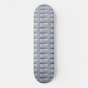 "NewJeans Card Print Skateboard : Ride in Style 🐰