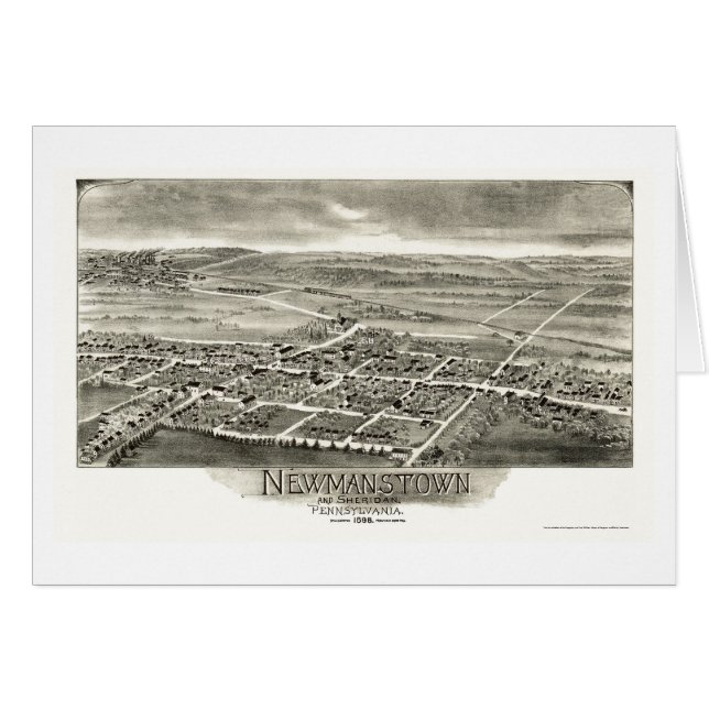 Newmanstown et Sheridan, carte panoramique de PA - (Devant horizontal)