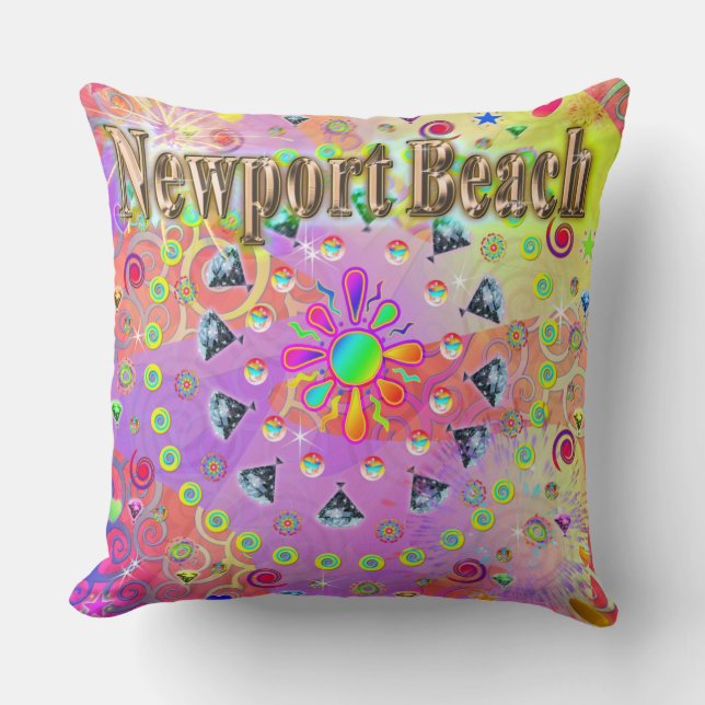 Newport Beach Lucky Golden Coussin (Recto)