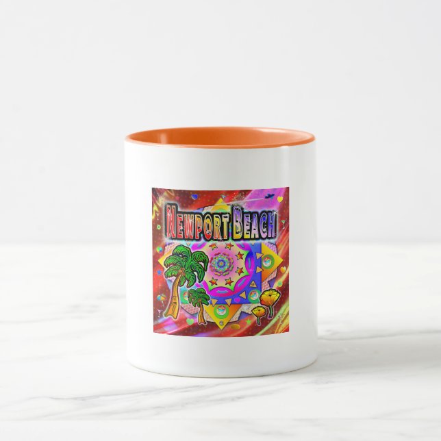 Newport Beach Tropical Friends Mug (Centre)