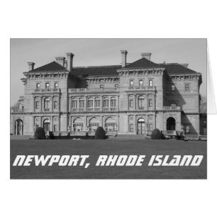 Newport, RI Ocean Estate, Carte de voeux d'âge dor