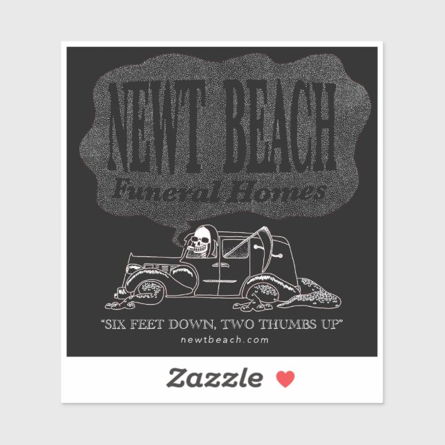 "Newt Beach Funeral Homes" Sticker (Feuille)
