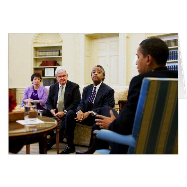 Newt Gingrich, Barack Obama, Jarrett et Sharpton (Devant horizontal)