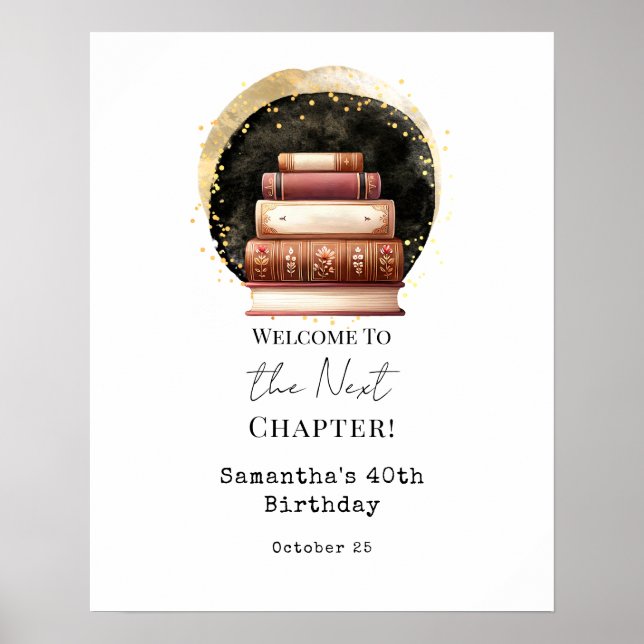 Next Chapter 40th Birthday Signature Poster (Devant)