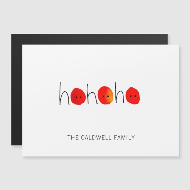 Nez rouge mignon Ho Ho Noël Salutations (Devant / Derrière)