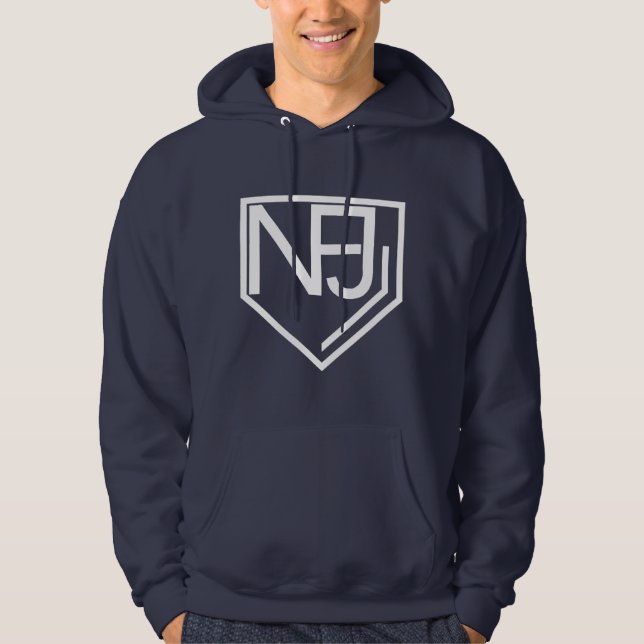 NFJ Sweat - shirt à capuche (logo blanc) (Devant)