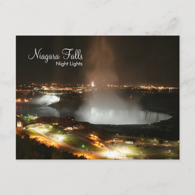 Niagara Falls, Night Lights - Carte postale (Devant)