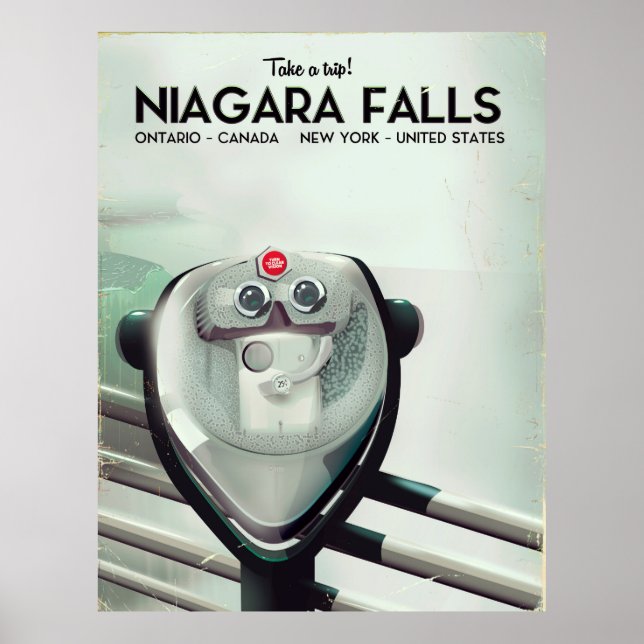 Niagara Falls - USA - affiche de voyage Canada Vin (Devant)