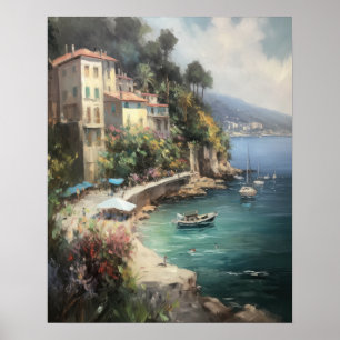 Nice France Peinture Paysage Art Imprimer Poster