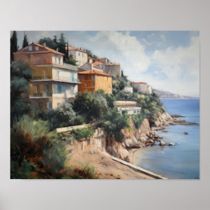 Nice France Peinture Paysage Art Imprimer Poster