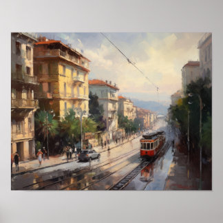 Nice France Peinture Paysage Art Imprimer Poster