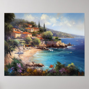 Nice France Peinture Paysage Art Imprimer Poster