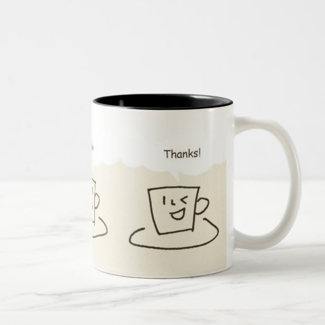Nice, Hello, Thanks coffee mug (Droit)