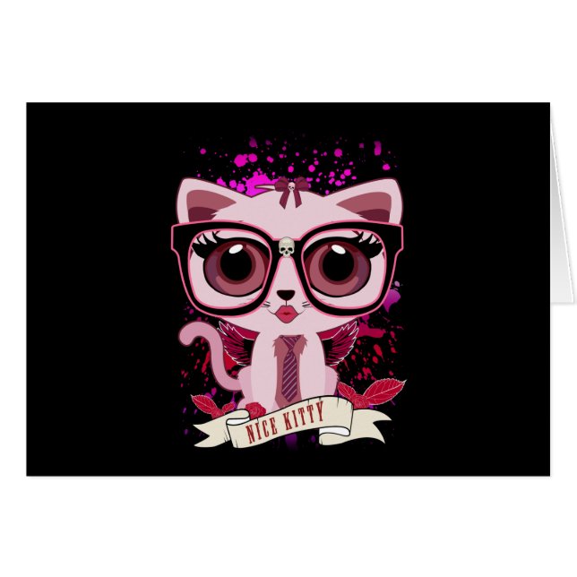 Nice Kitty - Noir & PInk (Devant horizontal)