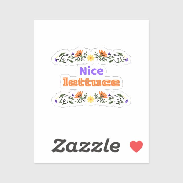 Nice Lettuce Best Chirps Hockey Sticker (Feuille)