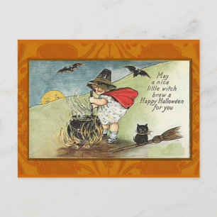 Nice Little Witch Carte Vintage Halloween