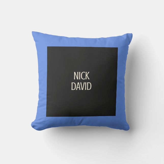 NiCK DAViD - Coussin Carré Blue Lagoon (Recto)