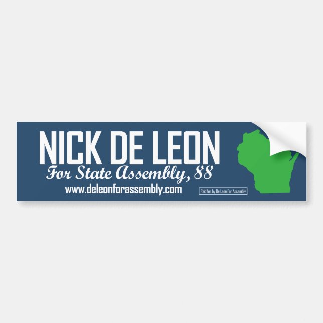 Nick De Leon Bumper Sticker (Devant)