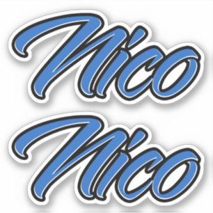 Nico Blue Autocollant Sticker Stickerset