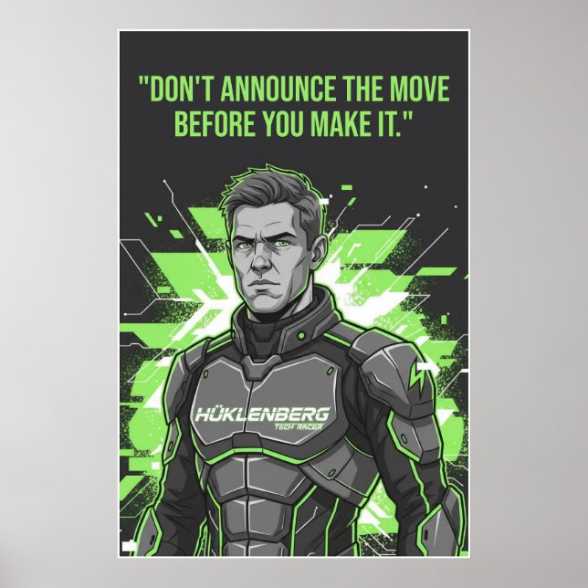 Nico Hülkenberg Racing Vector – Poster (Devant)