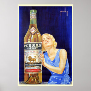 Nicolitch Persan Export Anis Liquor Poster
