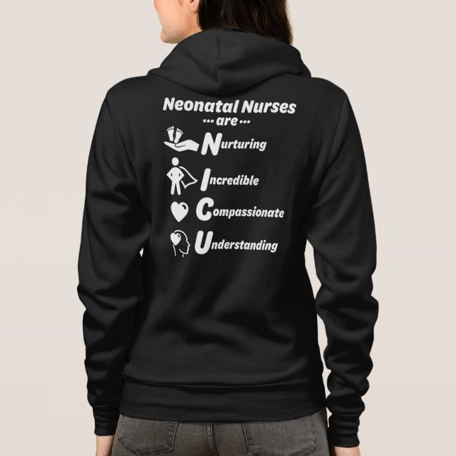 NICU NURSES sont -zip up sweat - shirt à capuche (Dos)